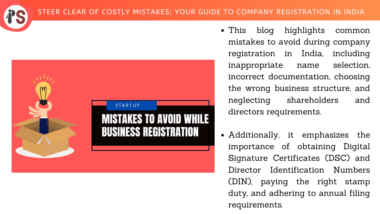 Steer Clear of Costly Mistakes: Your Guide to Company Registration in India