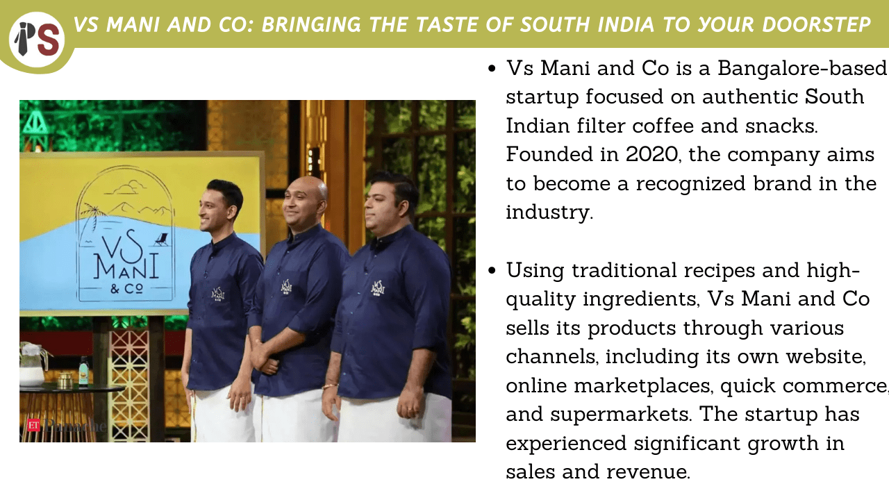 Vs Mani and Co: Bringing the Taste of South India to Your Doorstep